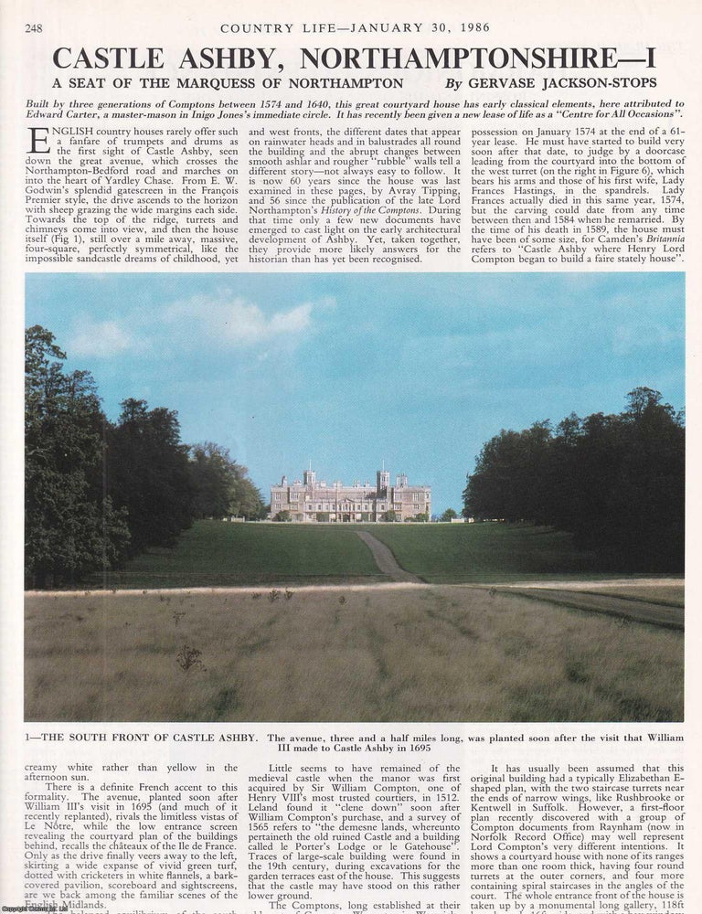 Item #613484 Castle Ashby, Northamptonshire. A Seat of The Marquess of Northampton - Parts I and...