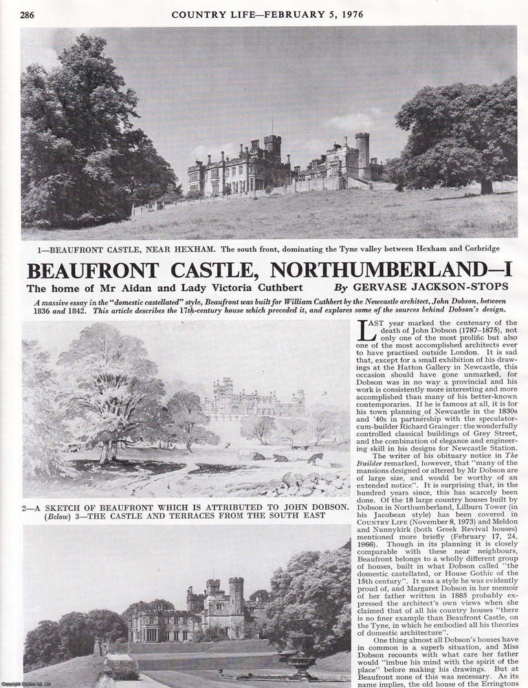 Item #613610 Beaufront Castle, Northumberland. The Home of Mr Aidan and Lady Victoria Cuthbert -...
