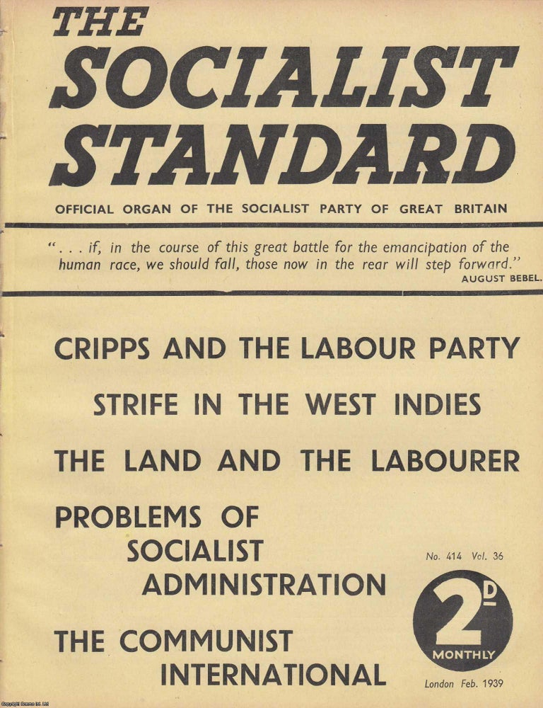 Item #613680 Cripps and the Labour Party. A short article contained in a complete 16 page issue...