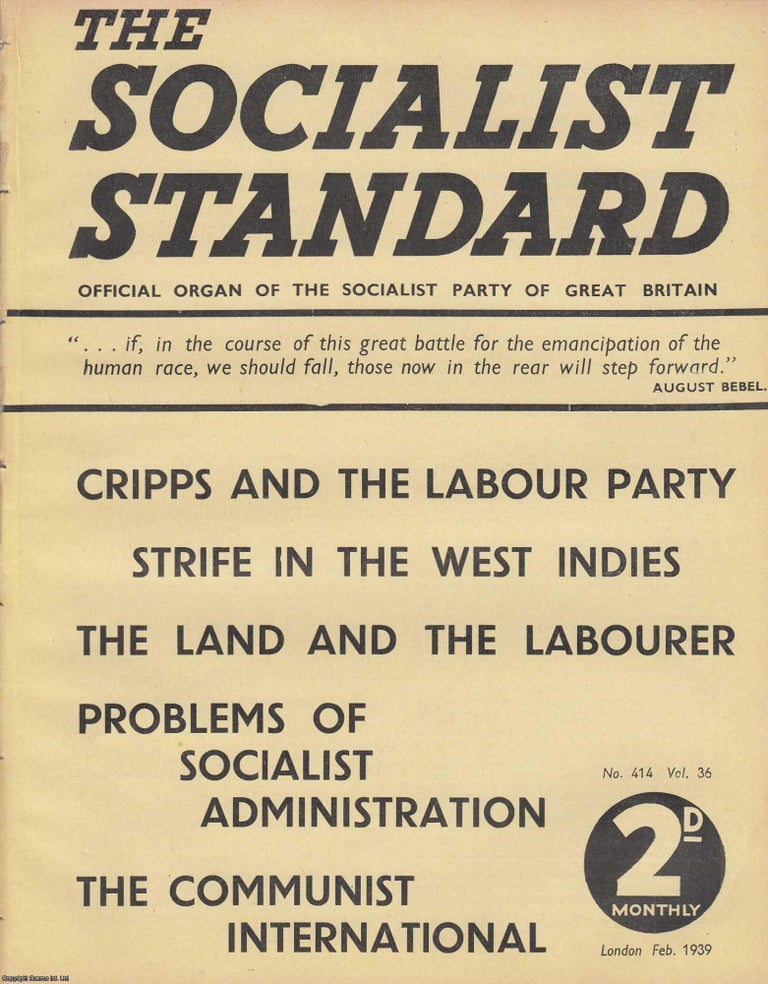 Item #613680 Cripps and the Labour Party. A short article contained in a complete 16 page issue...