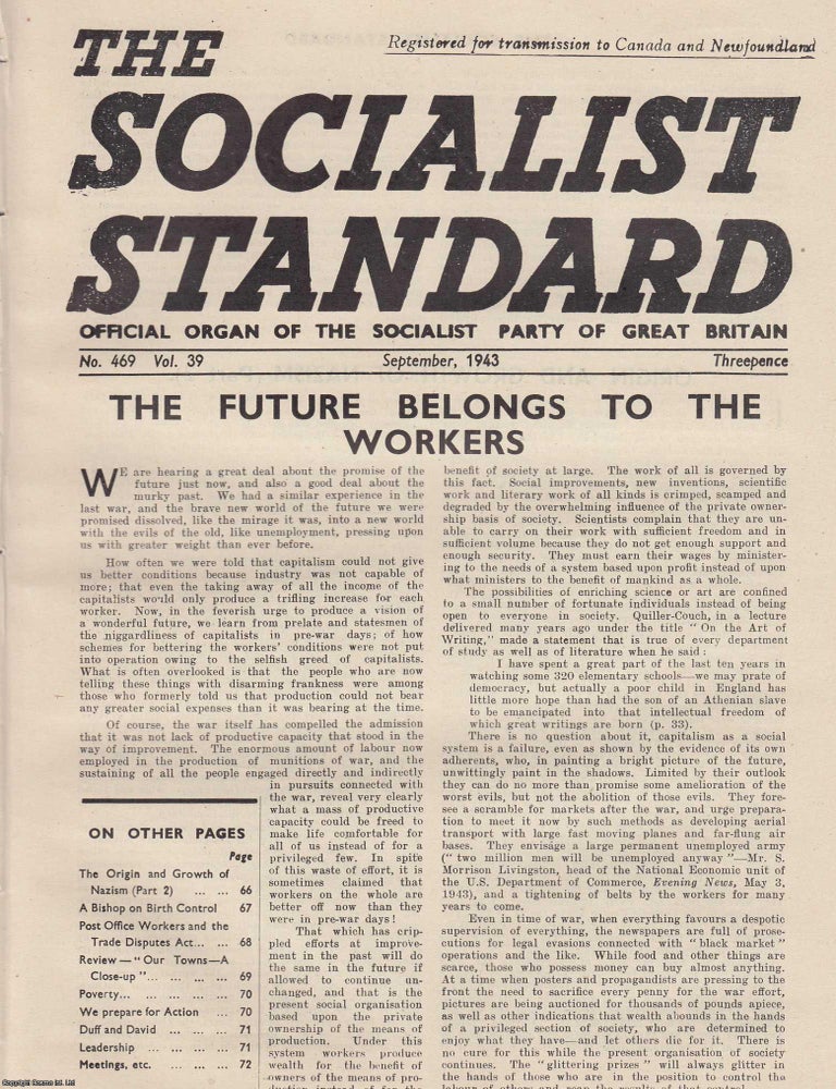 Item #613699 The Future Belongs to The Workers. A short article contained in a complete 8 page...