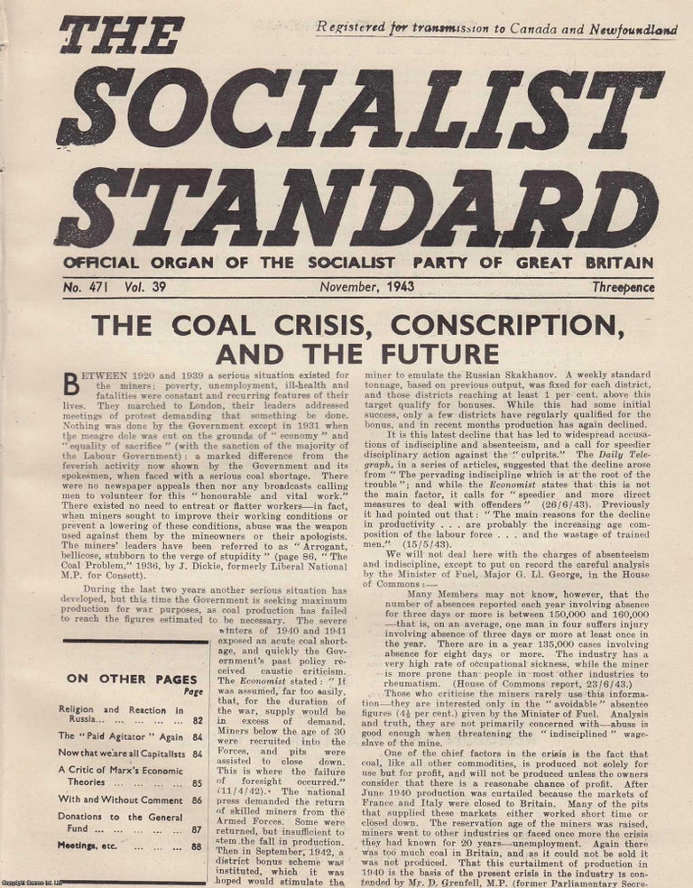 Item #613701 The Coal Crisis, Conscription, and The Future. A short article contained in a...