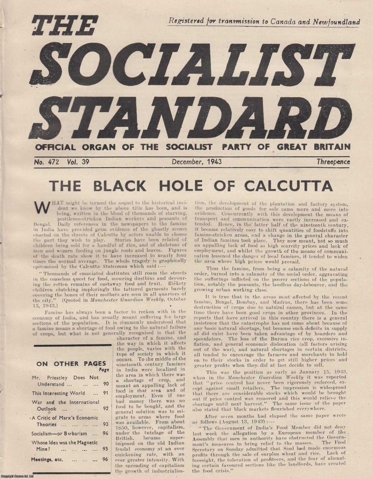 Item #613702 The Black Hole of Calcutta. A short article contained in a complete 8 page issue of...