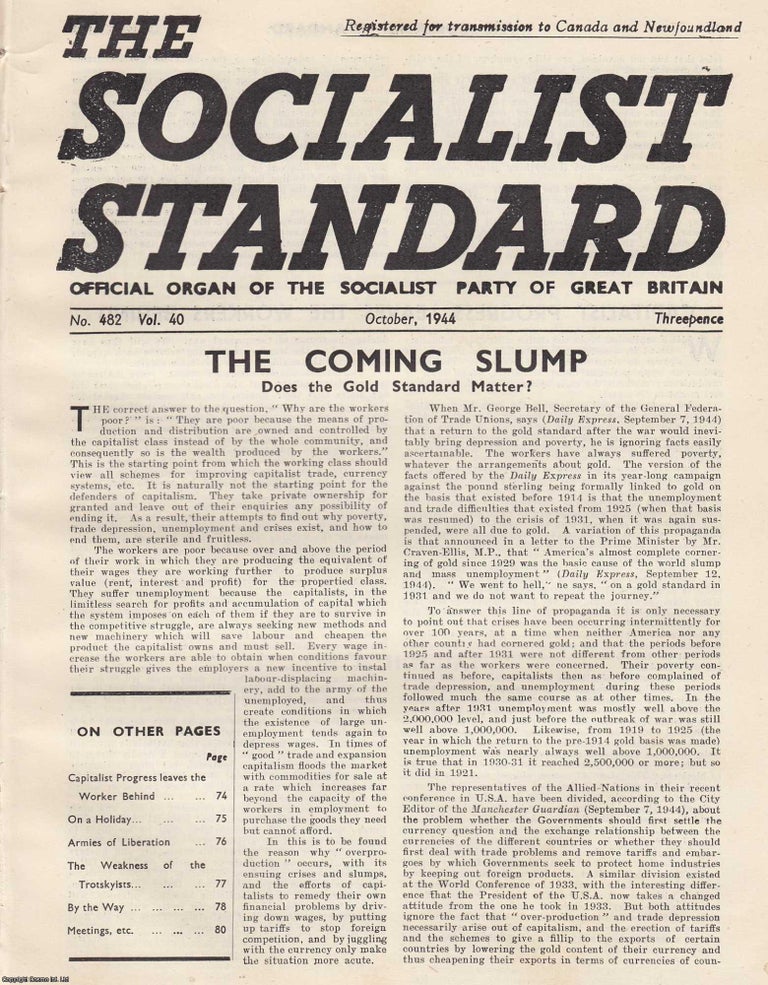 Item #613711 The Coming Slump. Does The Gold Standard Matter? A short article contained in a...