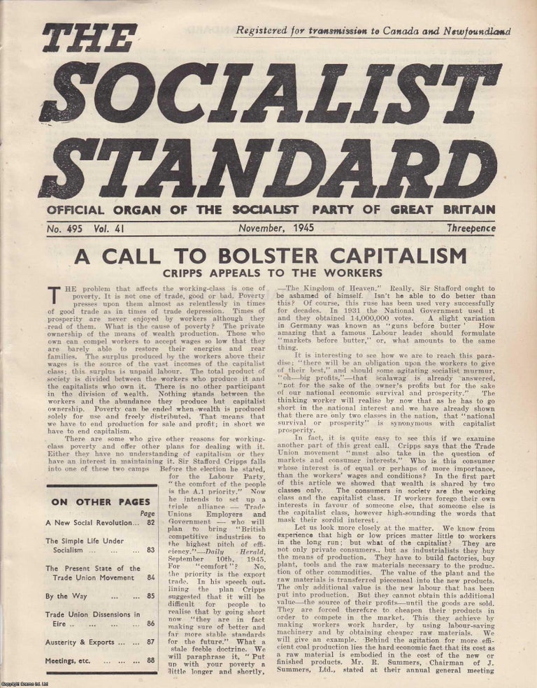 Item #613724 A Call to Bolster Capitalism. Cripps Appeals to The Workers. A short article...