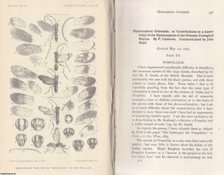 Part 3. Hymenoptera Orientalis; or Contributions to a Knowledge of. Peter Cameron.