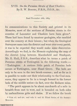 Item #615706 The Permian Strata of East Cheshire. An original article from the Memoirs of the...
