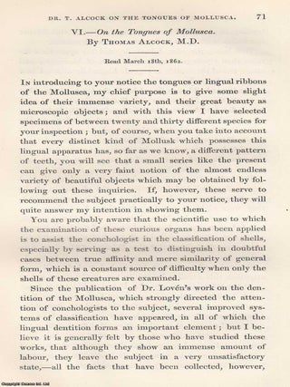 The Tongues of Mollusca. An original article from the Memoirs of the Literary and Philosophical Society of Manchester, 1865.