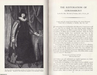 The Restoration of Gorhambury. An original article from the Transactions. F. S. A. Earl of Verulam.