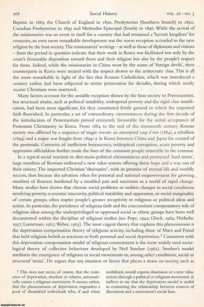 Item #616545 Political Insecurity, Social Chaos, Religious Void and The Rise of Protestantism in...