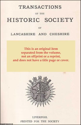 Item #619480 Liverpool's Early Customs Collectors. An original article from The Historic Society...