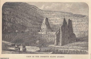 Item #620968 1871 : View in The Penrhyn Slate Quarry. An original page from The Builder. An...
