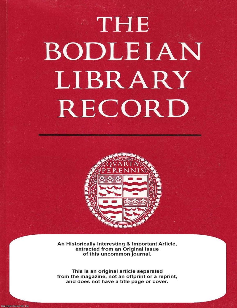 Item #621648 A Different-Sounding Lyre: Oxford Commemorative Verse in English, 1613-1834. An...