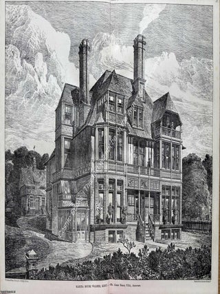 1882 : Marina House: Walmer, Kent. James Neale, Architect. An original page from The Builder. An. KENT MARINA HOUSE.