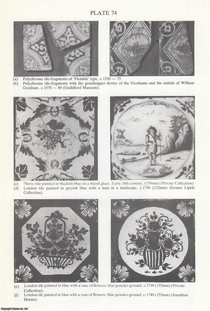 Item #622420 Delftware Diversions. An original article from the English Ceramic Circle, 1982....