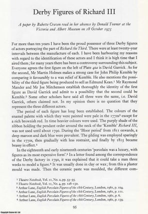 Derby Figures of Richard III. An original article from the English Ceramic Circle, 1977.