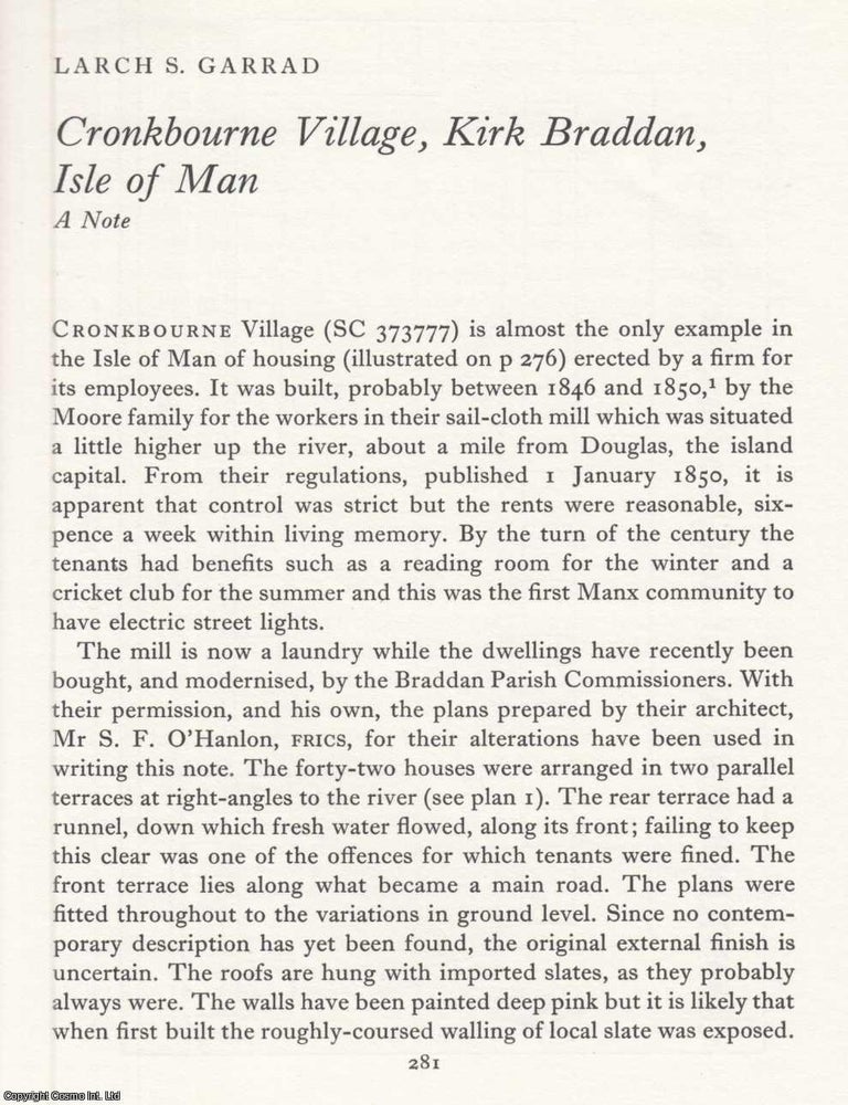 Item #624889 Cronkbourne Village, Kirk, Braddan, Isle of Man. An original article from the...
