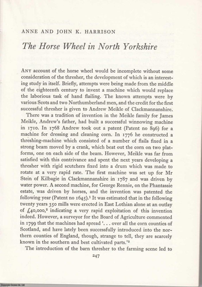 Item #624929 North Yorkshire Horse Wheel. An original article from the Industrial Archaeology...