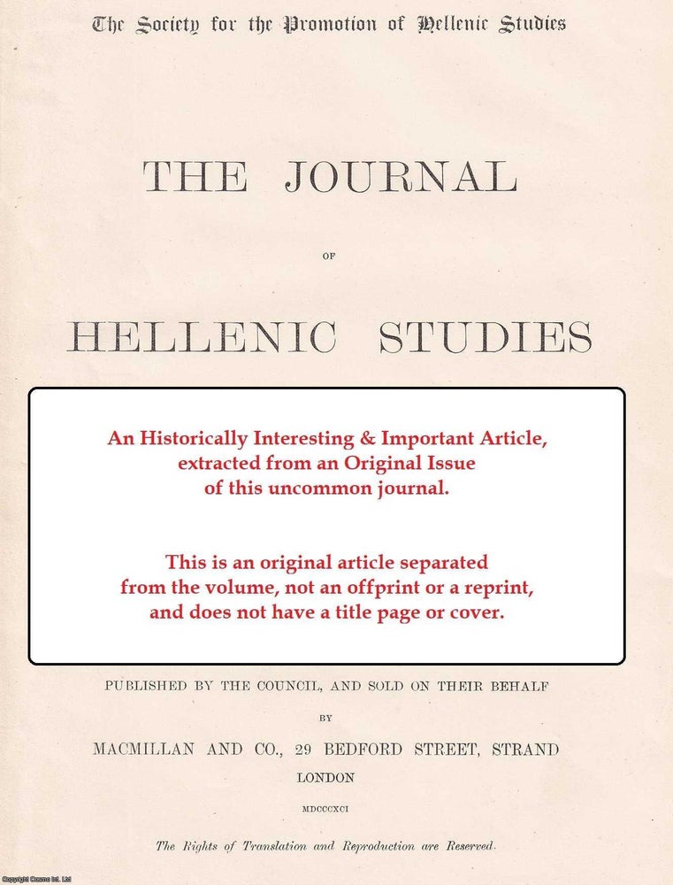 Item #626304 Early Attic Stoichedon Inscriptions. An uncommon original article from the Journal...