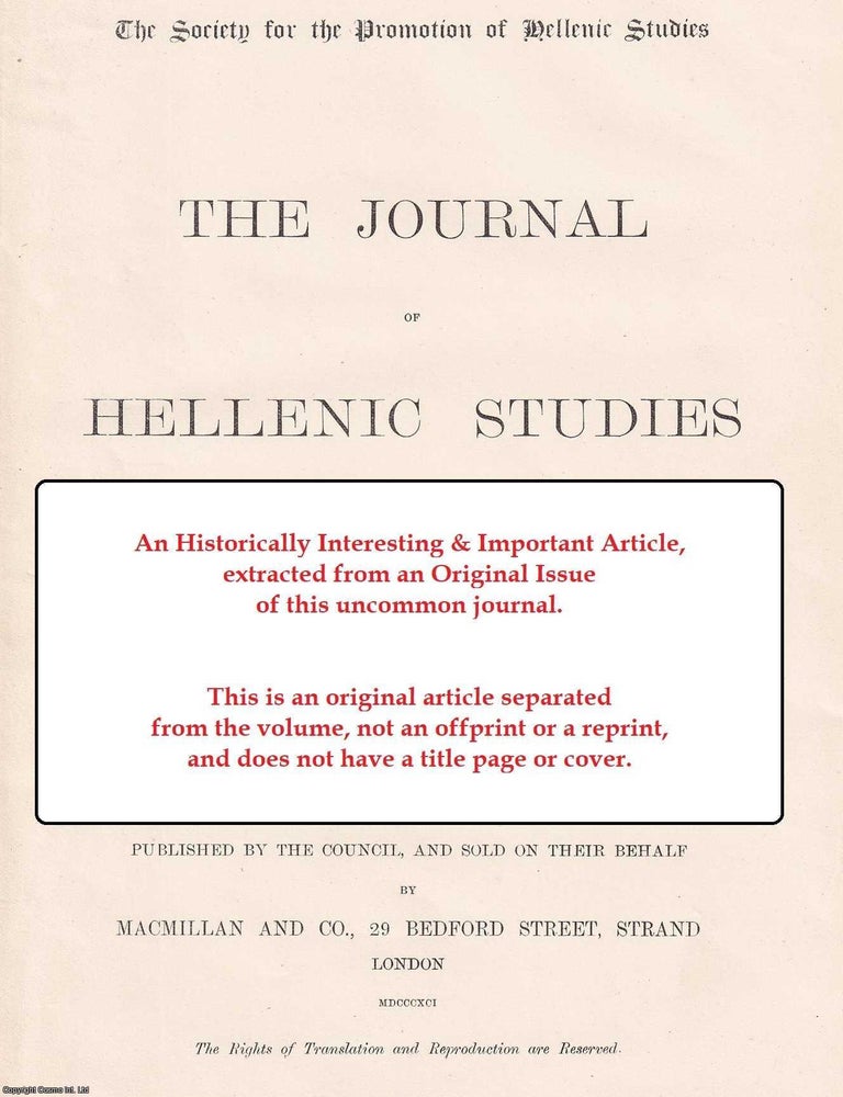 Item #626334 The Population of Athens Again. An uncommon original article from the Journal of...