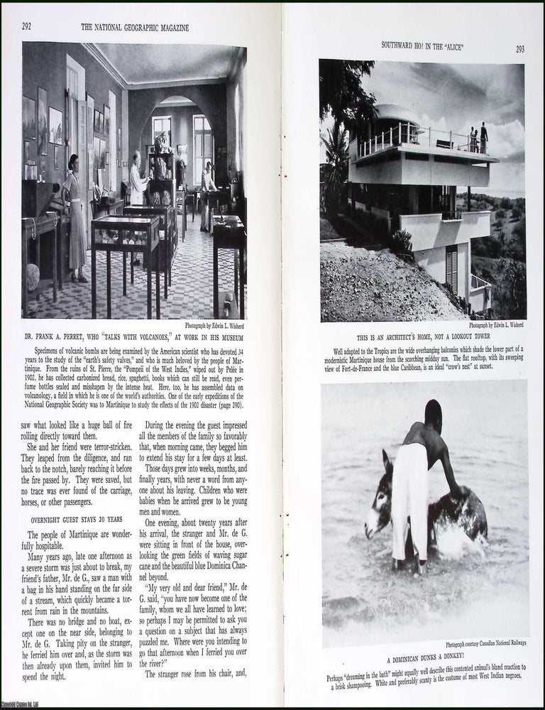 Item #626556 Southward Ho! In The Alice. An original article from the National Geographic...
