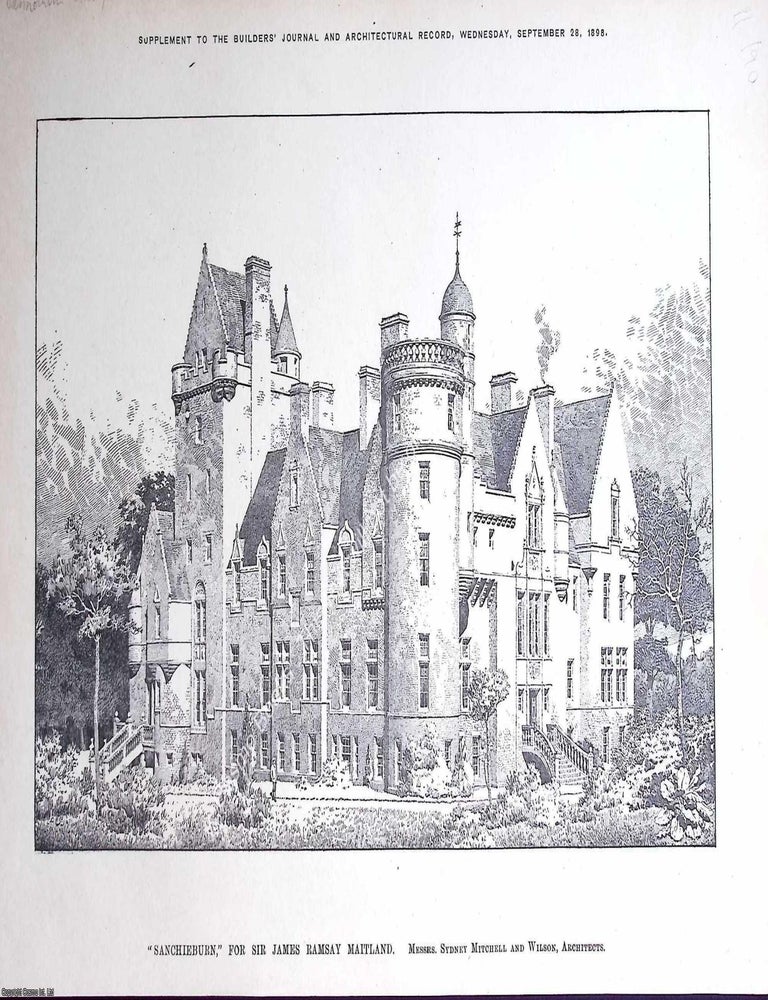 1899 : Sanchieburn, For Sir James Ramsay Maitland. Messrs. Sydney ...