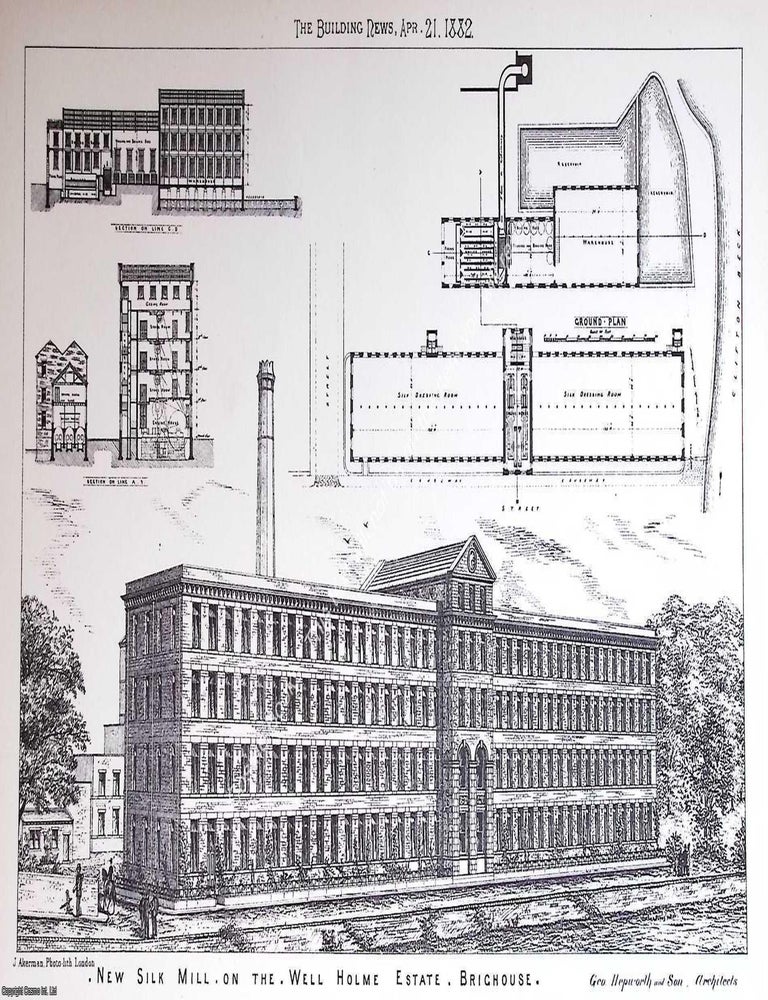 1882 : Brighouse, Silk Mill on The Well Holme Estate. Messrs. George ...