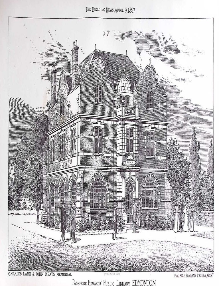 Item #628682 1897 : Edmonton, Passmore Edwards' Public Library. Maurice B. Adams, Architect. An...
