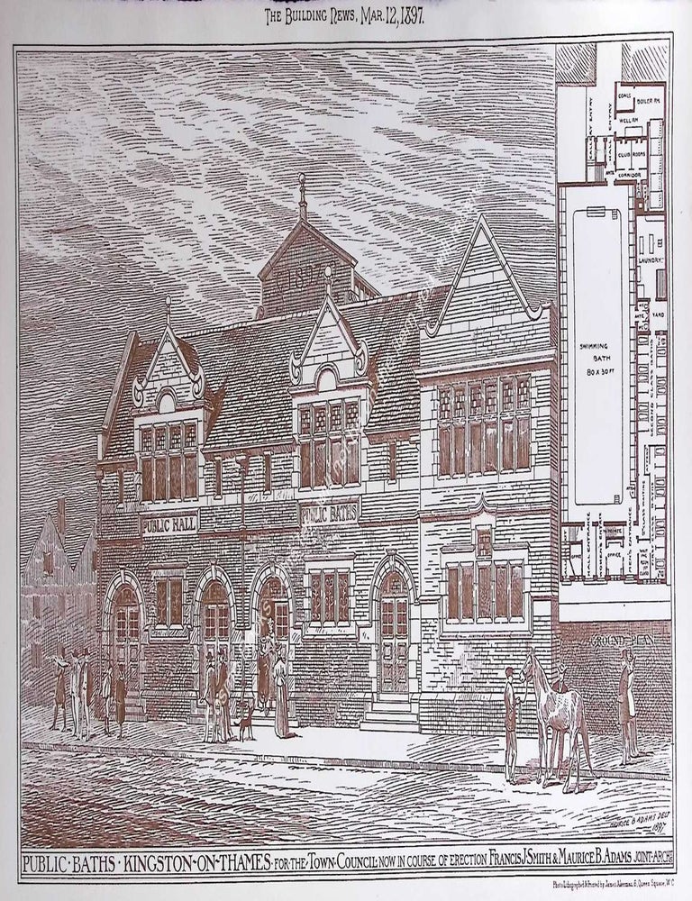 Item #628701 1897 : Kingston-on-Thames, Public Baths for The Town Council. Messrs. Francis J....