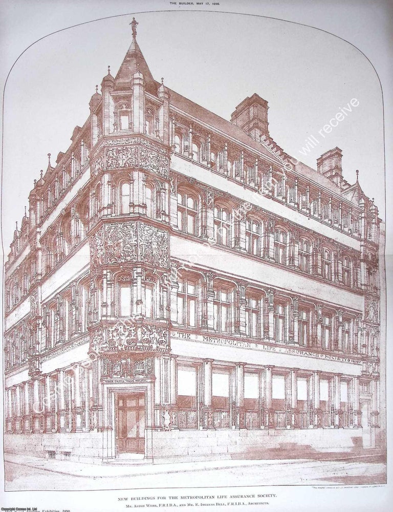 Item #628808 1890 : Buildings for The Metropolitan Life Assurance Society. Messrs. Aston Webb and...