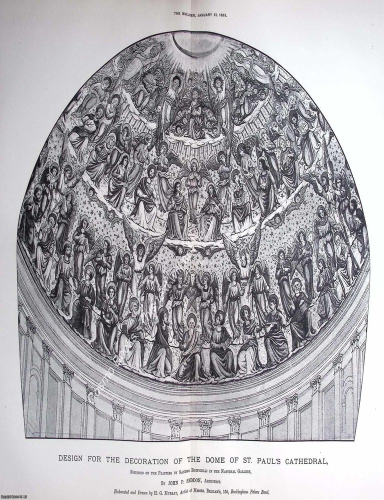 Item #630015 1885 : Decoration of The Dome of St. Paul's Cathedral. John P. Seddon, Architect. An...