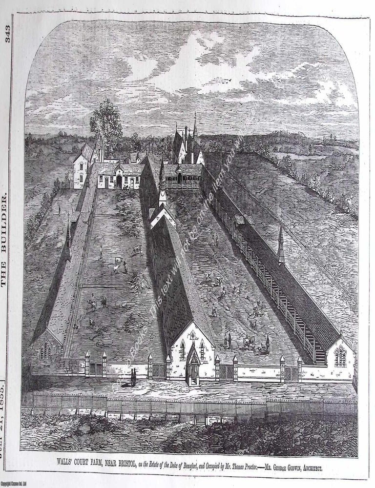 1855 : Wall's Court Farm, Near Bristol. George Godwin, Architect. An ...