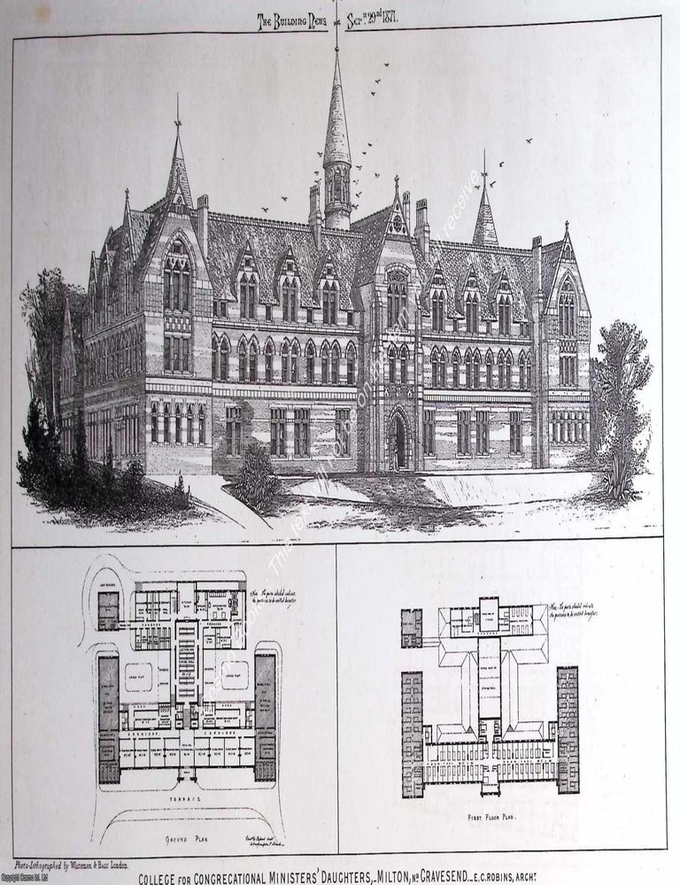 Item #630477 1871 : College for Congregational Ministers' Daughters, Milton, Gravesend. E. C....