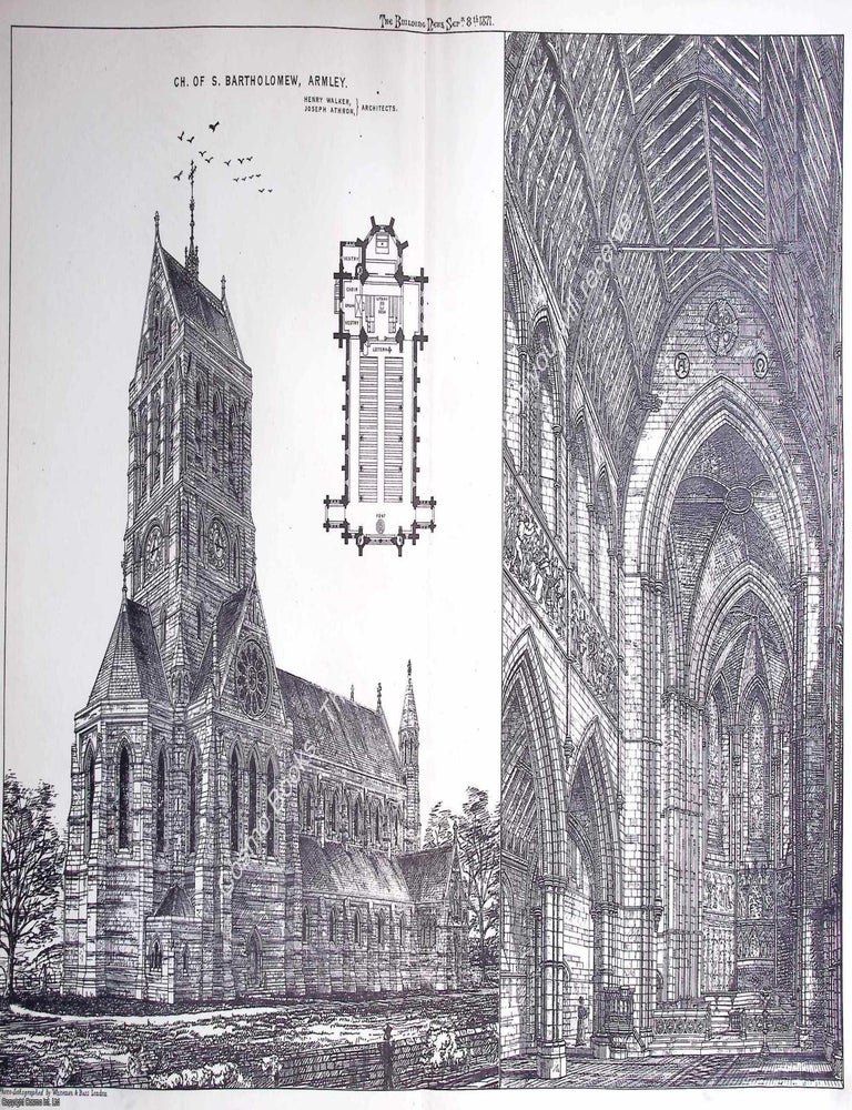 1871 : Church of St. Bartholomew, Armley. Messrs. Henry Walker and ...