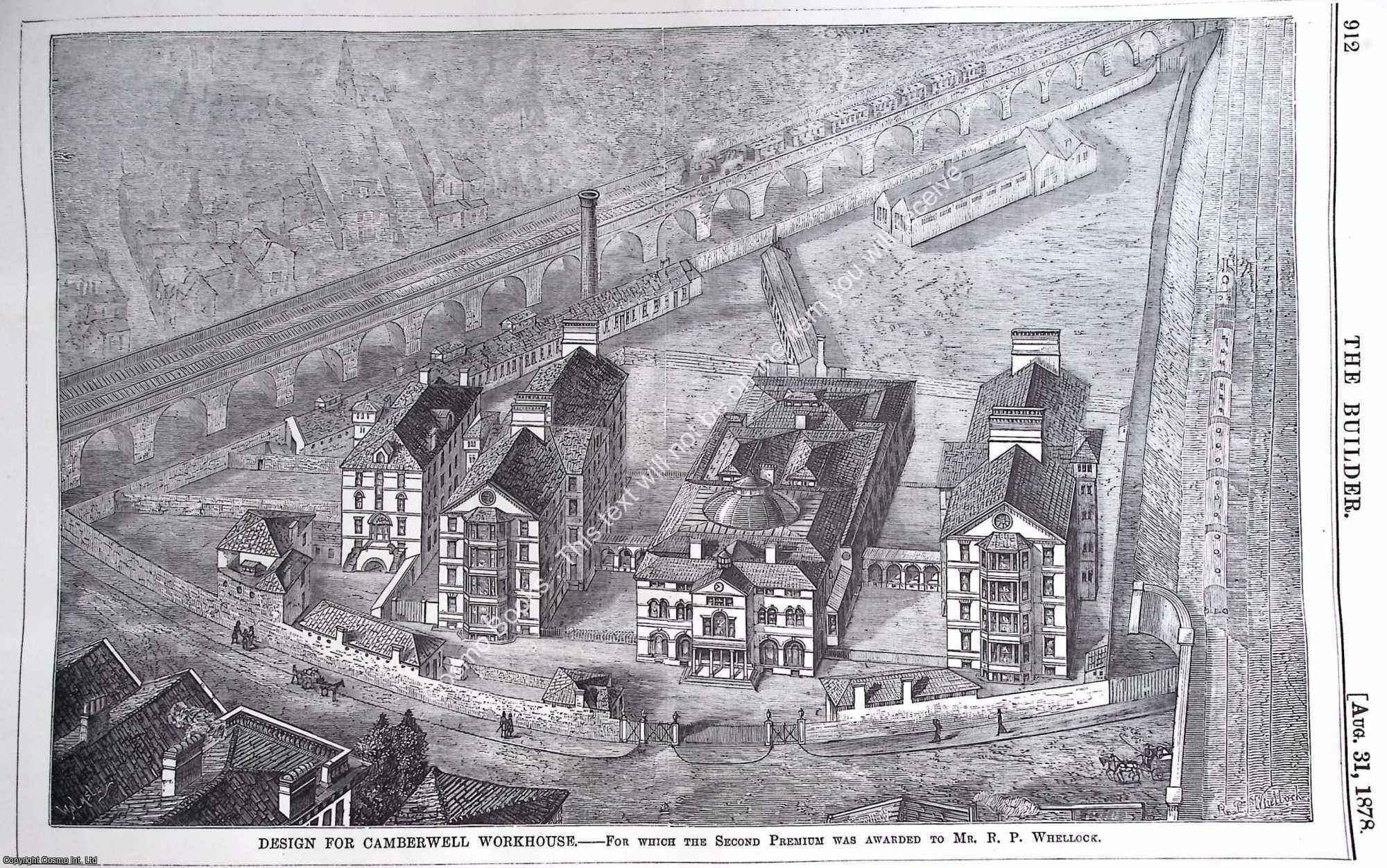 1878 : Camberwell Workhouse Design. An original page from The Builder ...