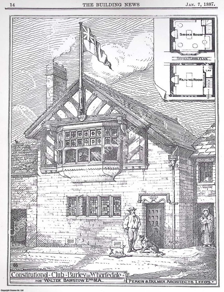 Item #631849 1887 : Constitutional Club, Burley in Warfedale for Walter Bairstow. Messrs. Perkin...