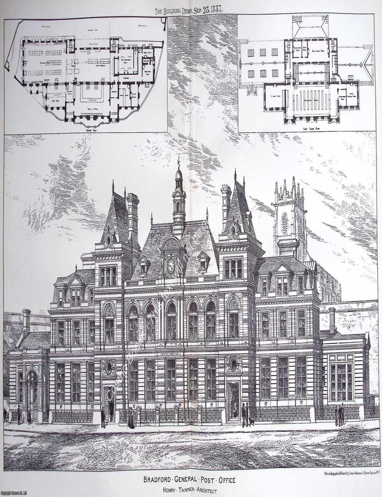 Item #632246 1887 : Bradford General Post Office. Henry Tanner, Architect. An original page from...