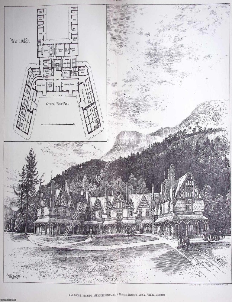 Item #632277 1897 : Mar Lodge, Deeside, Aberdeenshire. A. Marshall Mackenzie, Architect. An...