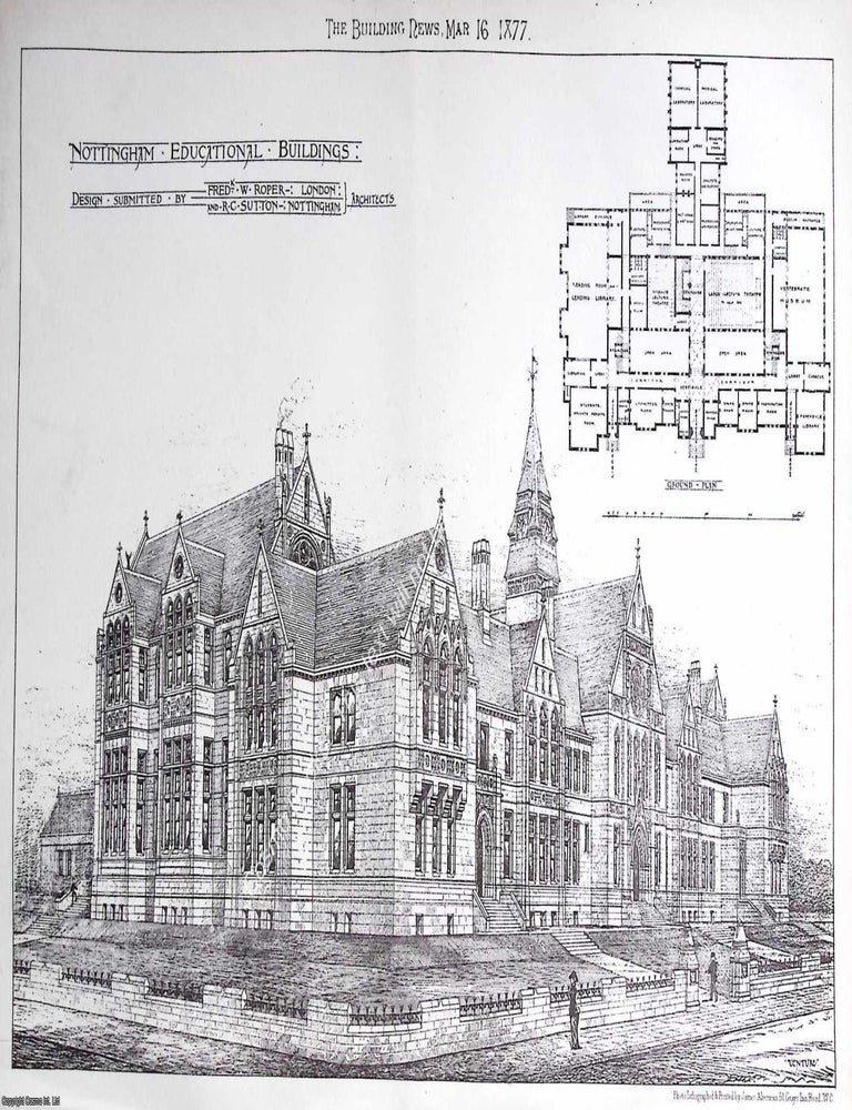 Item #632516 1877 : Education Buildings, Nottingha,. Messrs. Fred W. Roper and R. C. Sutton,...