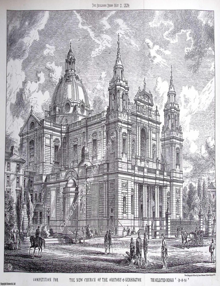 Item #632593 1879 : Church of The Oratory, South Kensington. Herbert A. Gribble, Architect. An...