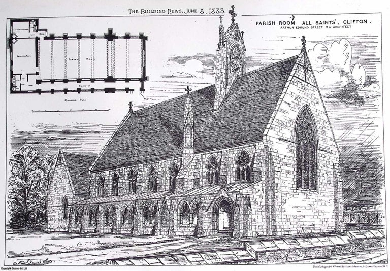 Item #633222 1883 : All Saints Parish Room, Clifton. Arthur Edmund Street, Architect. An original...