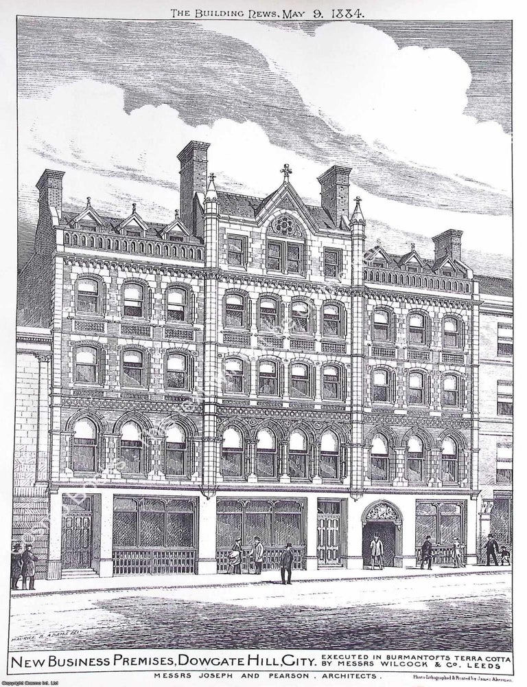 Item #633279 1884 : Business Premises, Dowgate Hill, City. Messrs. Joseph and Pearson,...