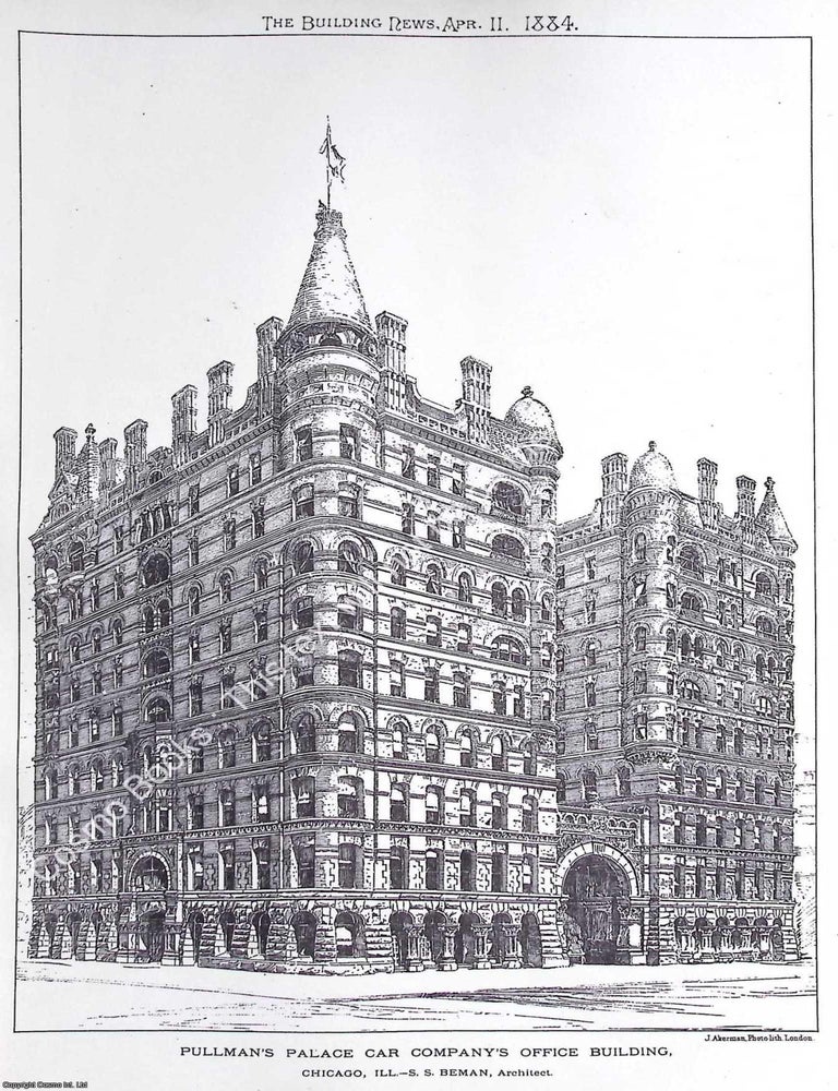 Item #633282 1884 : Pullman's Palace Car Company's Office Building, Chicago. S. S. Beman,...