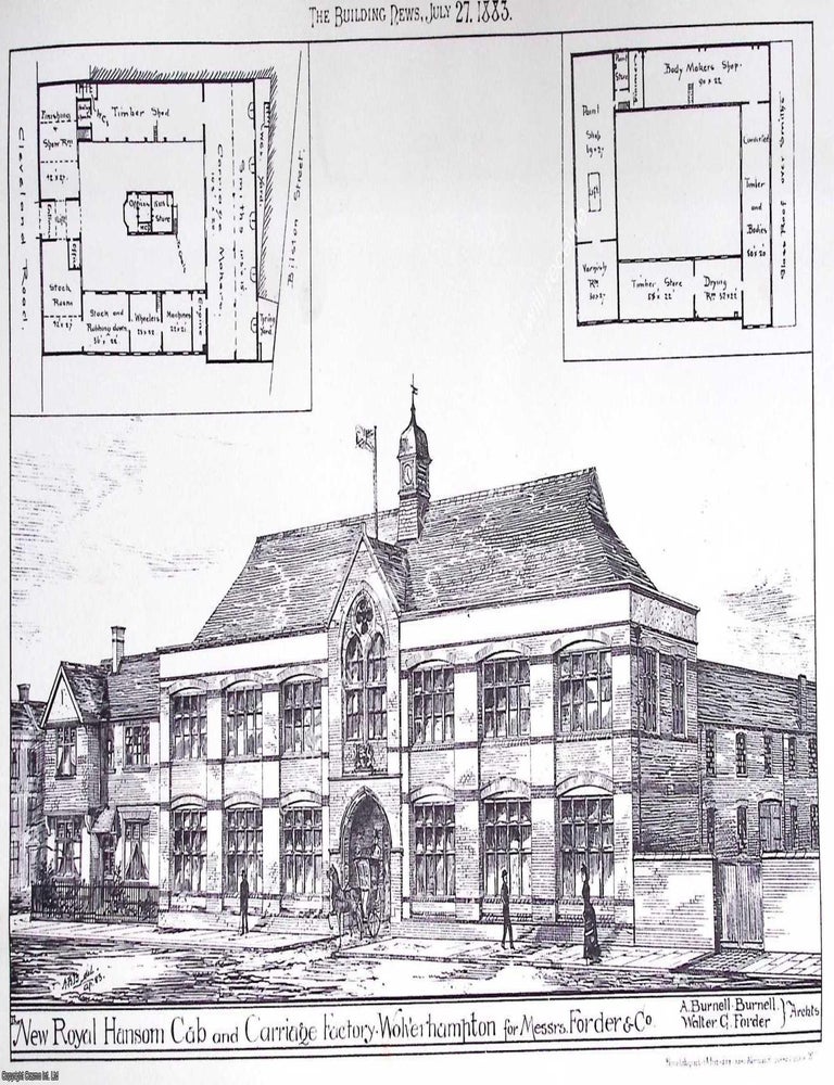 Item #633354 1883 : Royal Hansom Cab and Carriage Factory, Wolverhampton for Messrs. Forder and...