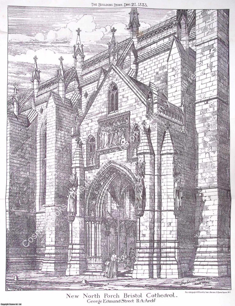 Item #633364 1883 : North Porch of Bristol Cathedral. George Edmund Street, Architect. An...