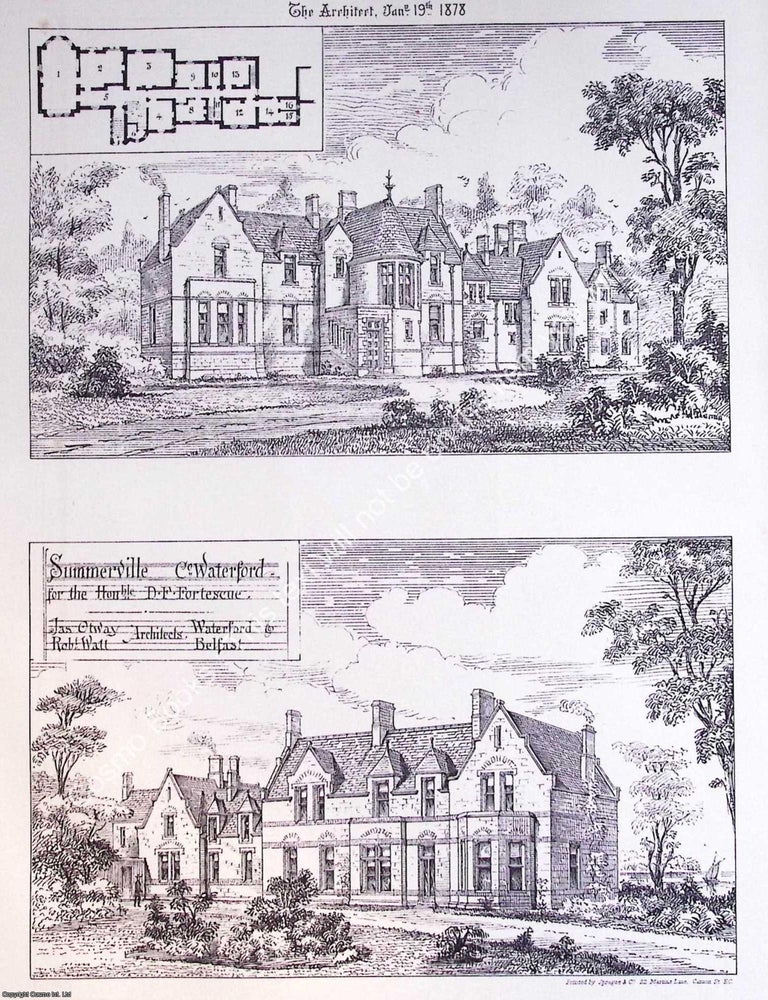 Item #633900 1878 : Summerville Co. Waterford for D. F. Fortescue. Messrs. Jason Otway and Rob...