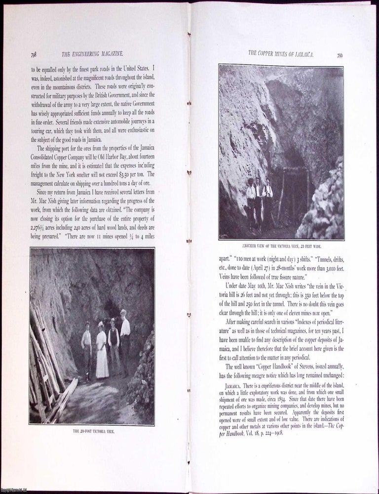 Item #633964 Jamaica, British West Indies; Copper Mines. An original article from The Engineering...