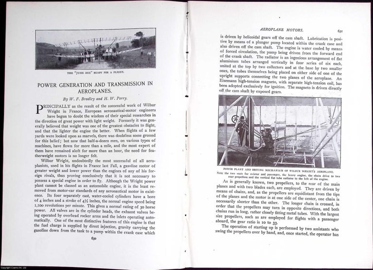 Item #633997 Aeroplanes; Power Generation and Transmission. 15 pages, illustrated. An article...