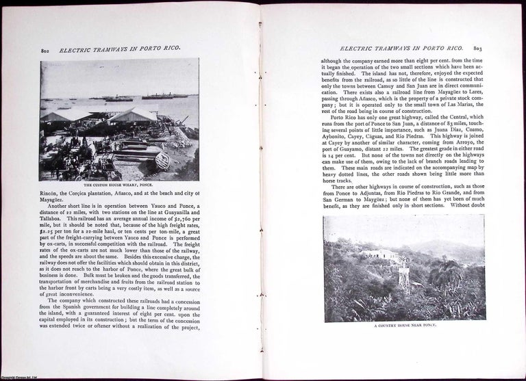 Item #634009 Porto Rico Exploitation of Electric Tramways. An original article from The...