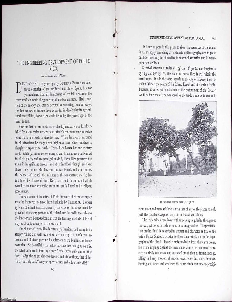 Item #634025 Porto Rico; Engineering Development. An original article from The Engineering...